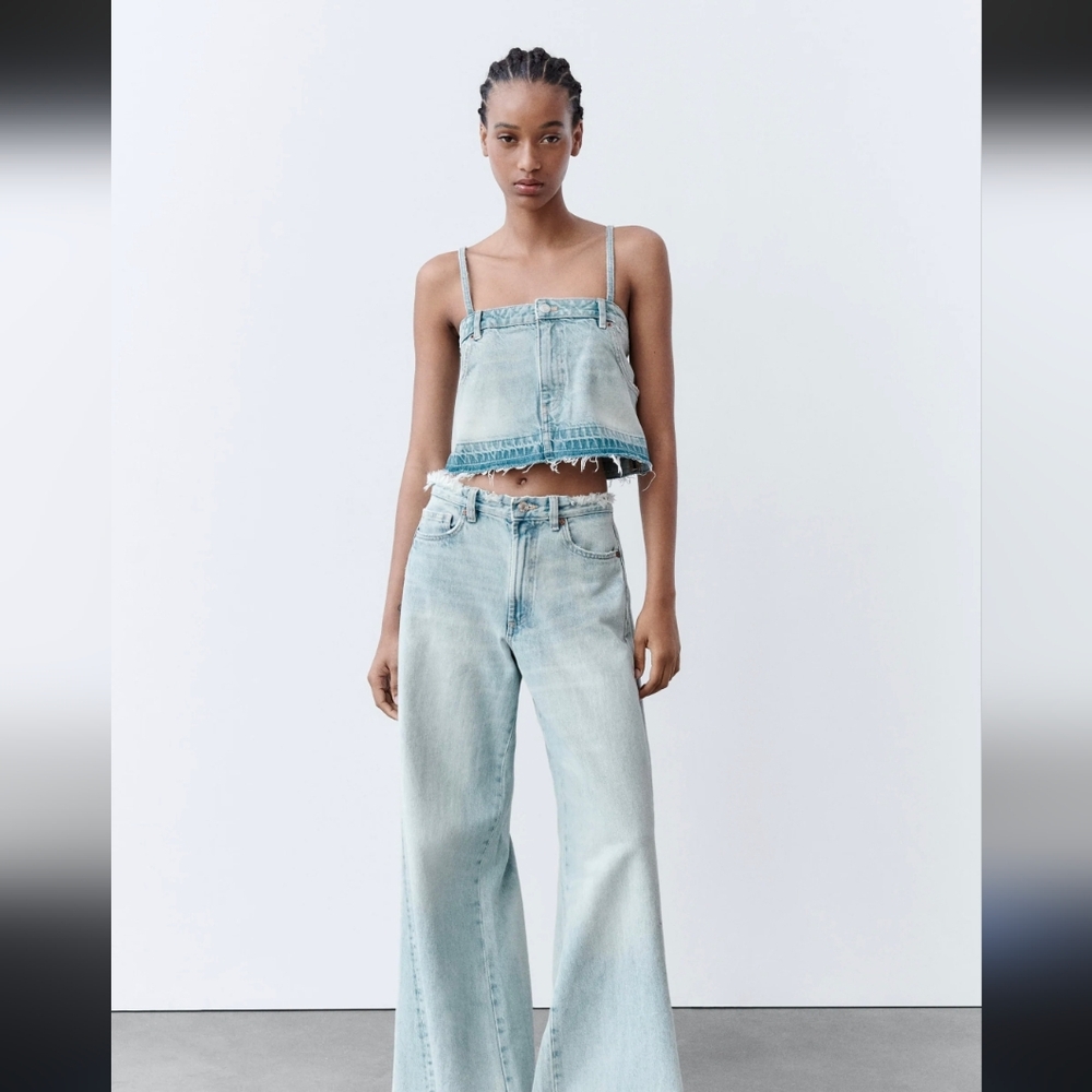 Zara Demin Crop Top